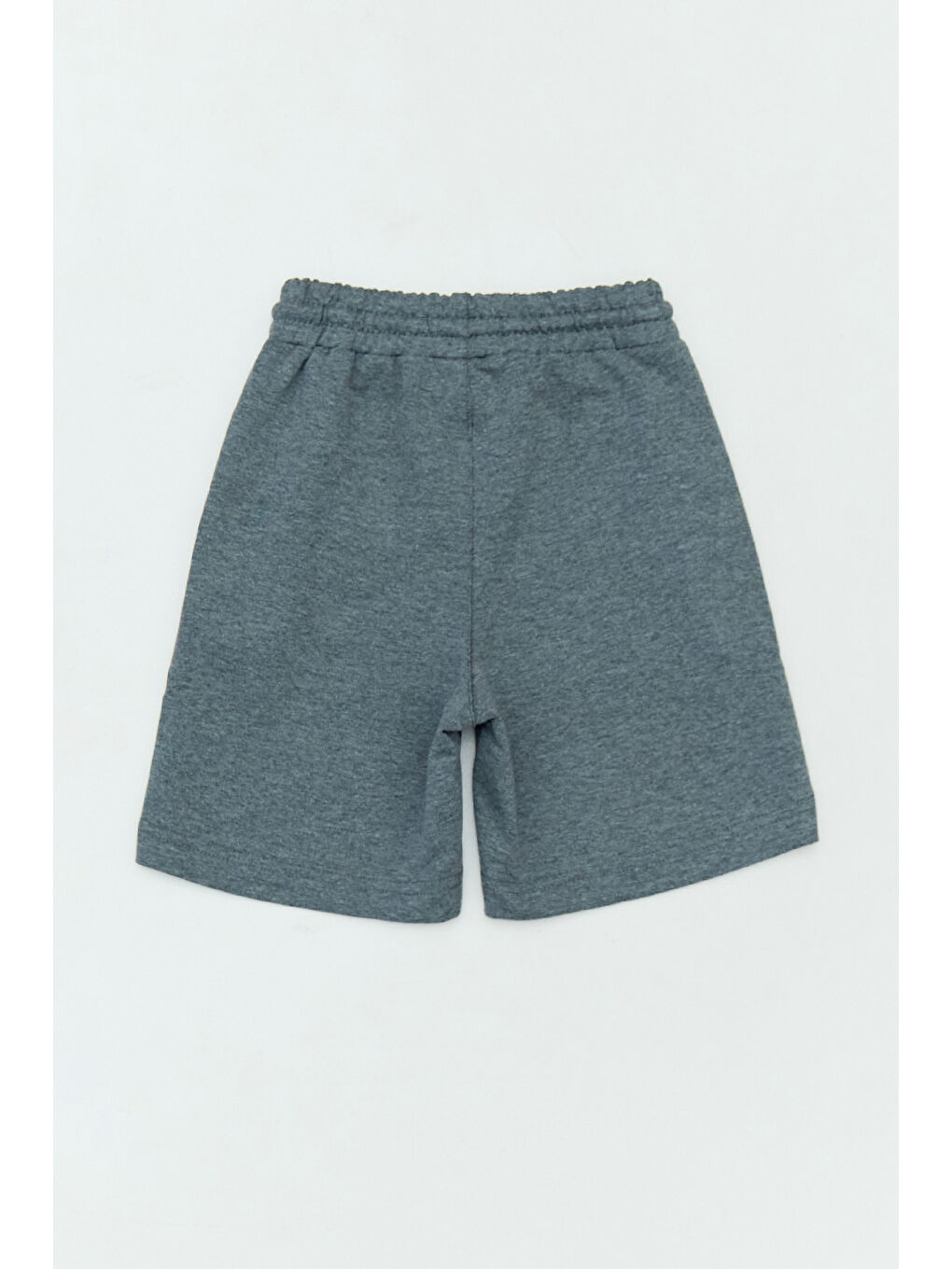 Antrasit Beli Lastikli Los Angeles Yazı Baskılı Erkek Çocuk Şort-1