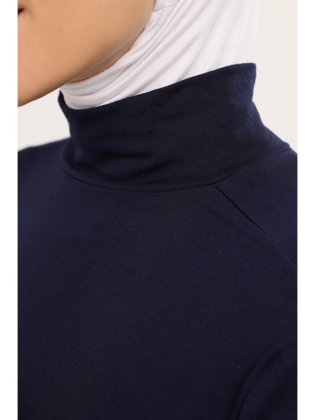 Lacivert Balıkçı Yakalı Boyunluklu Kolluk-2