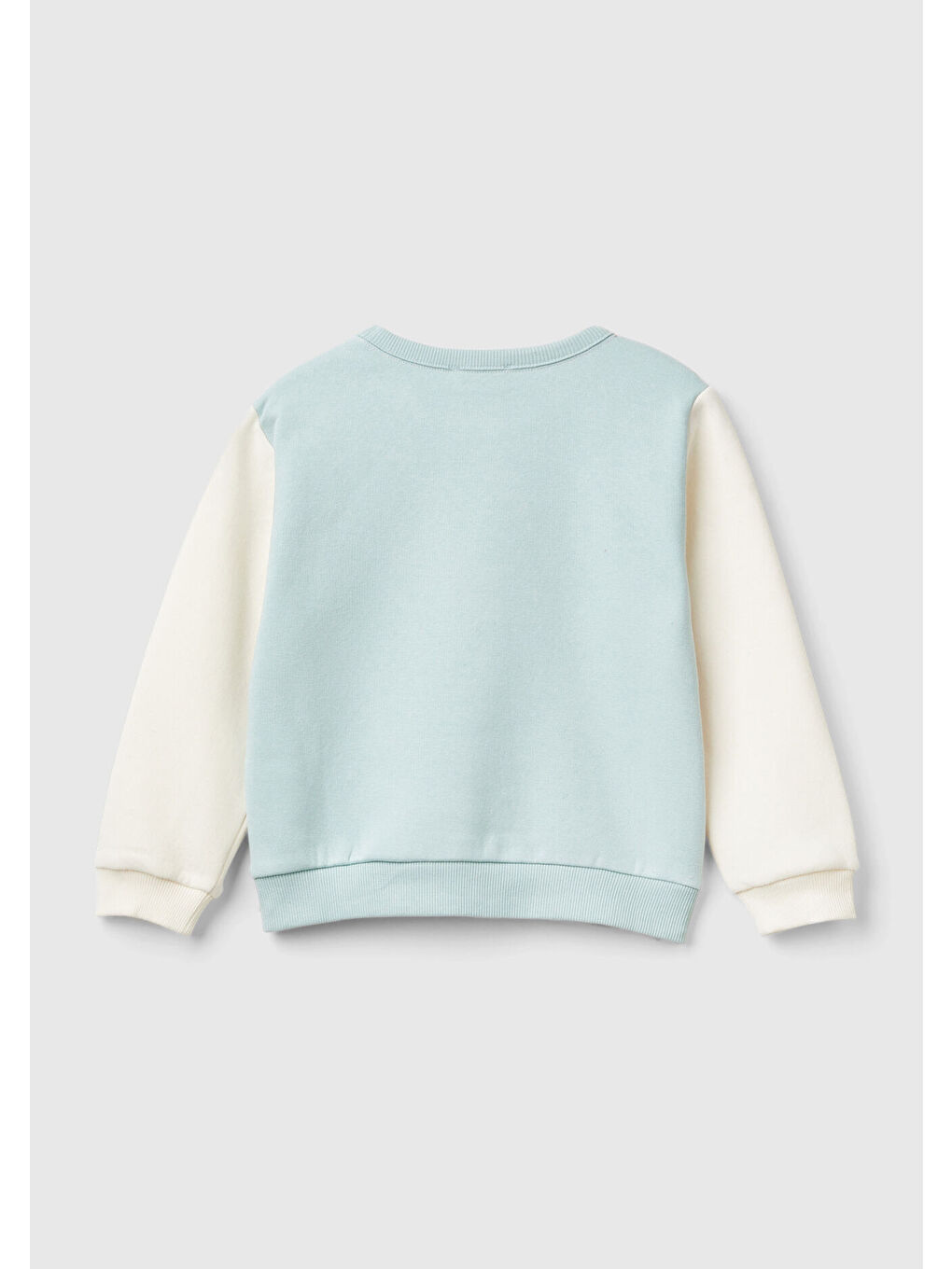 Kız Çocuk Pembe Mix Önü Simli Logo Baskılı Etek Ucu Yırtmaçlı Regular Fit Sweatshirt-1