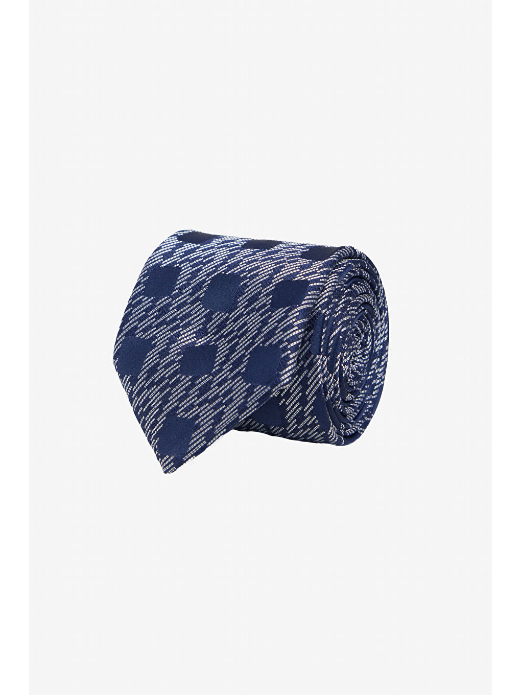 Erkek Lacivert-Gri Desenli Kravat