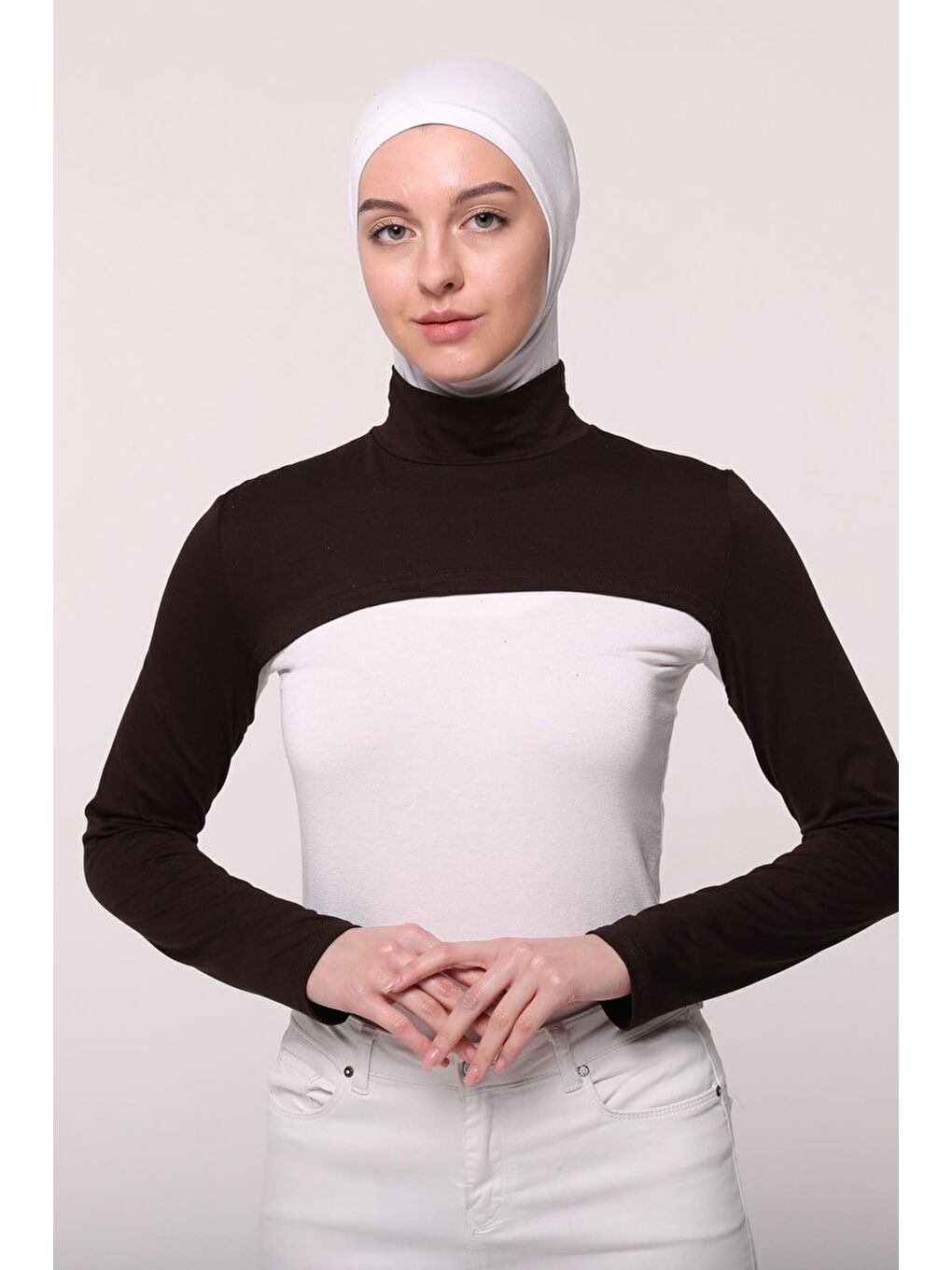 Altobeh Kahverengi Balıkçı Yakalı Boyunluklu Kolluk