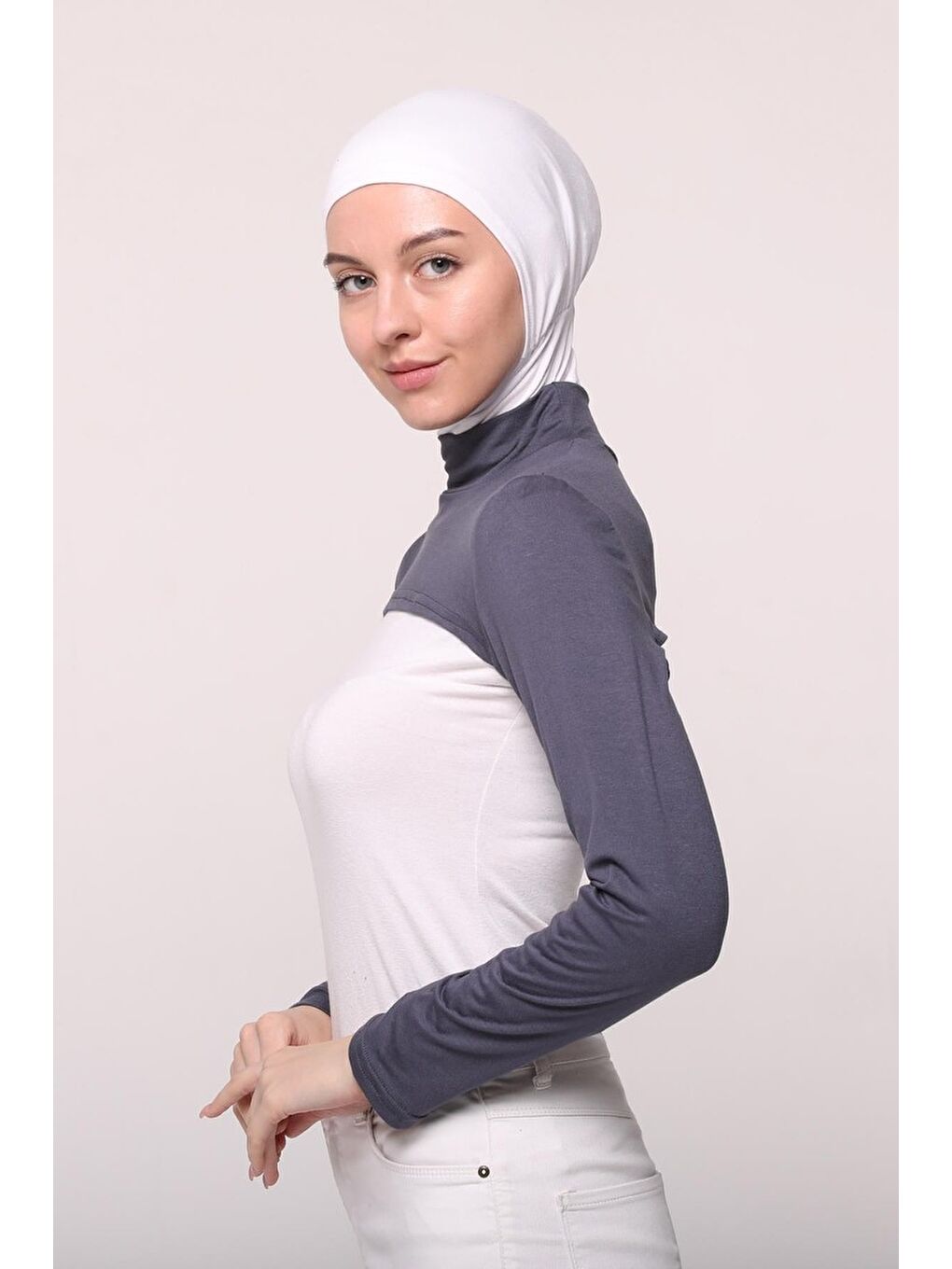 Altobeh Gri Balıkçı Yakalı Boyunluklu Kolluk - 4