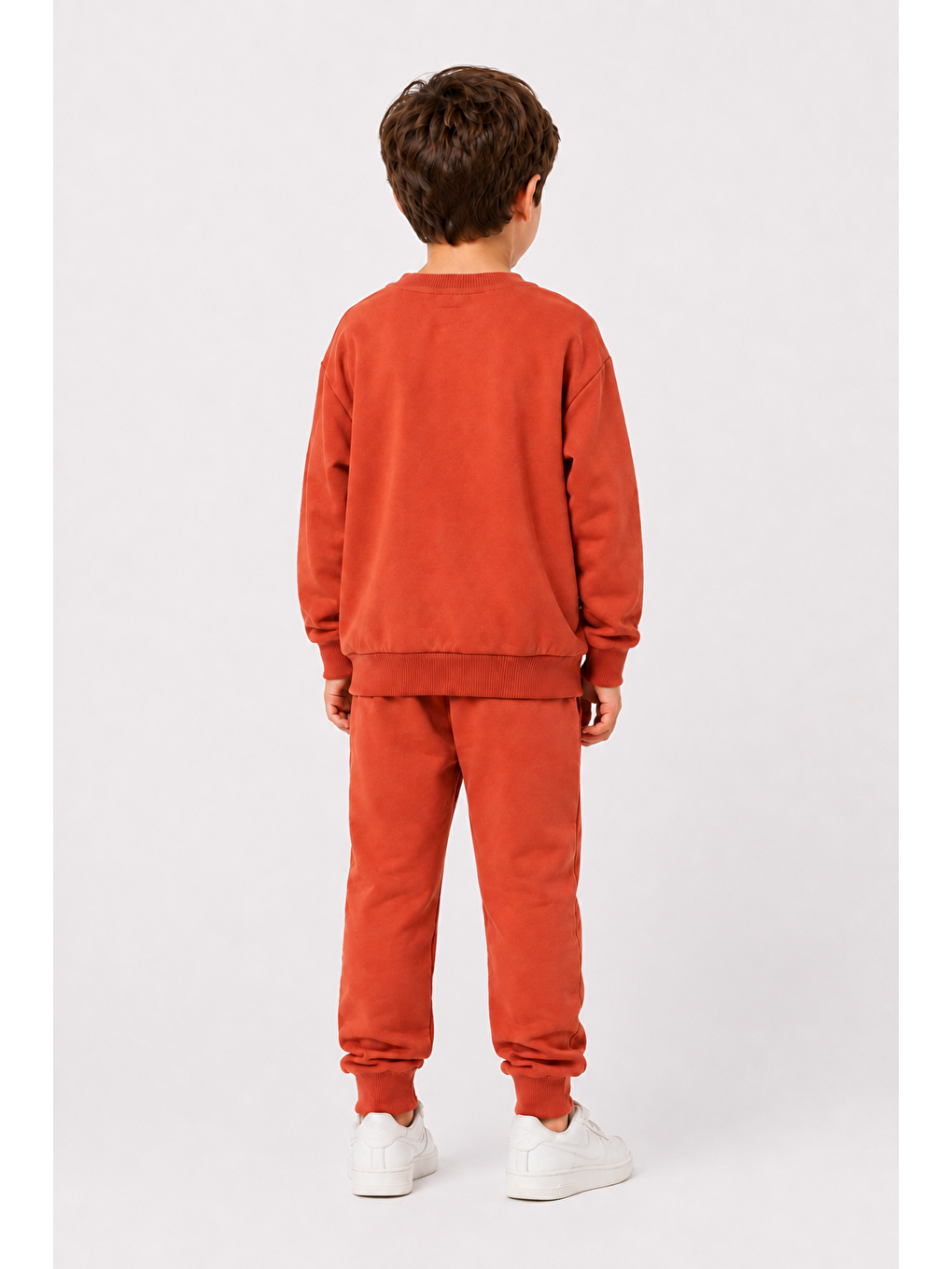 Turuncu Erkek Çocuk Kaykay Baskılı Sweatshirt Eşofman Altı 2’li Takım 1-4 Yaş Ak115-4