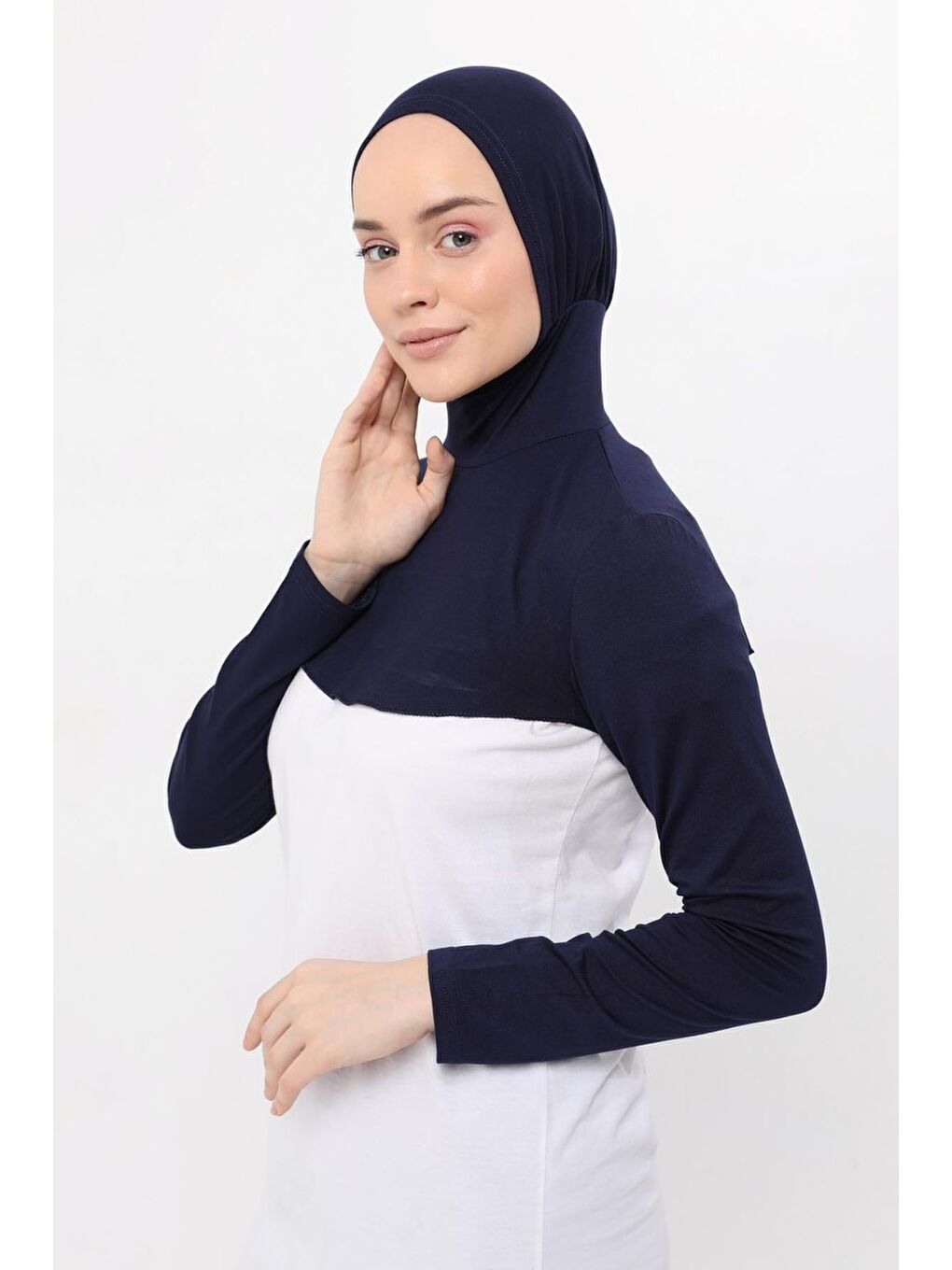 Altobeh Lacivert Boyunluklu Boneli Uzun Kolluk - 1