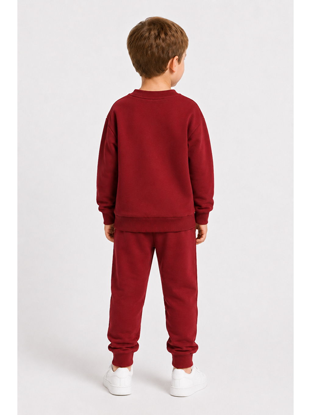 Kırmızı Erkek Çocuk Kaykay Baskılı Sweatshirt Eşofman Altı 2’li Takım 1-4 Yaş Ak115-4