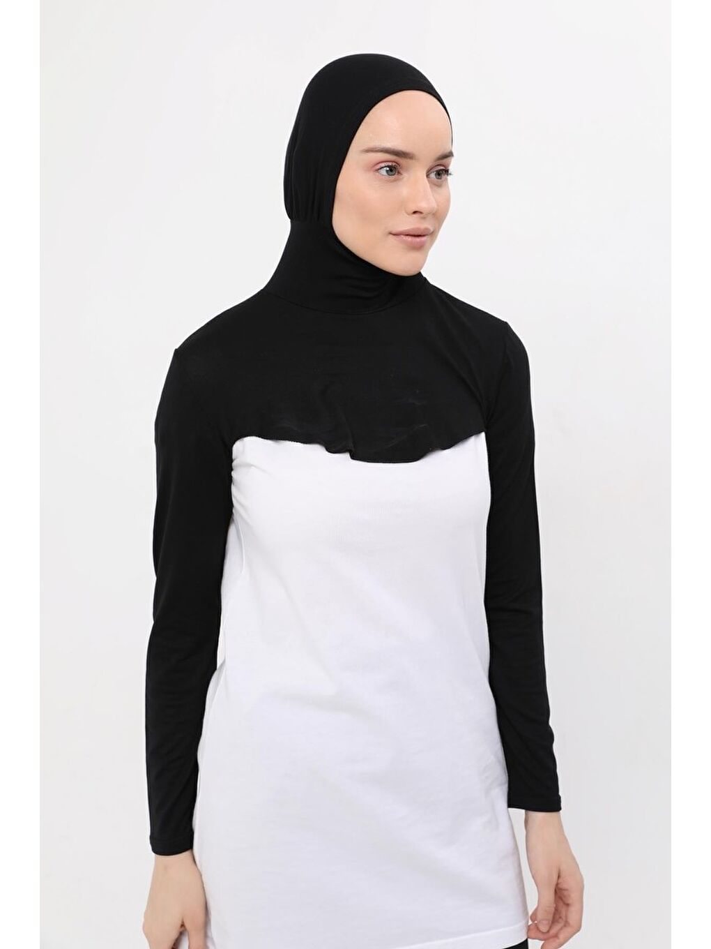 Altobeh Siyah Boyunluklu Boneli Uzun Kolluk - 1
