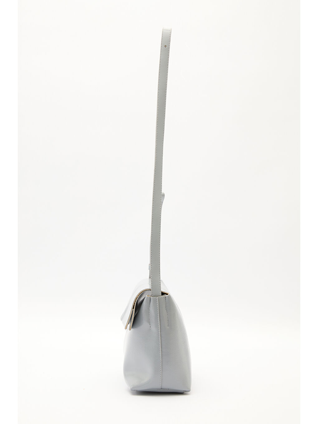 Kapaklı Deri Çanta Mavi-6