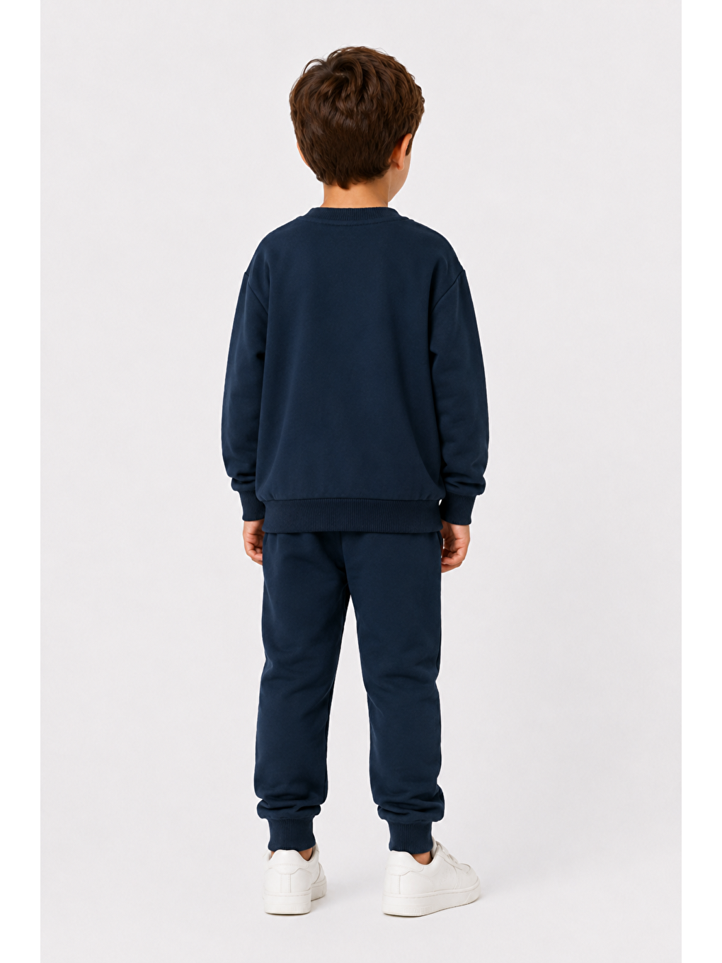 Lacivert Erkek Çocuk Kaykay Baskılı Sweatshirt Eşofman Altı 2’li Takım 1-4 Yaş Ak115-4