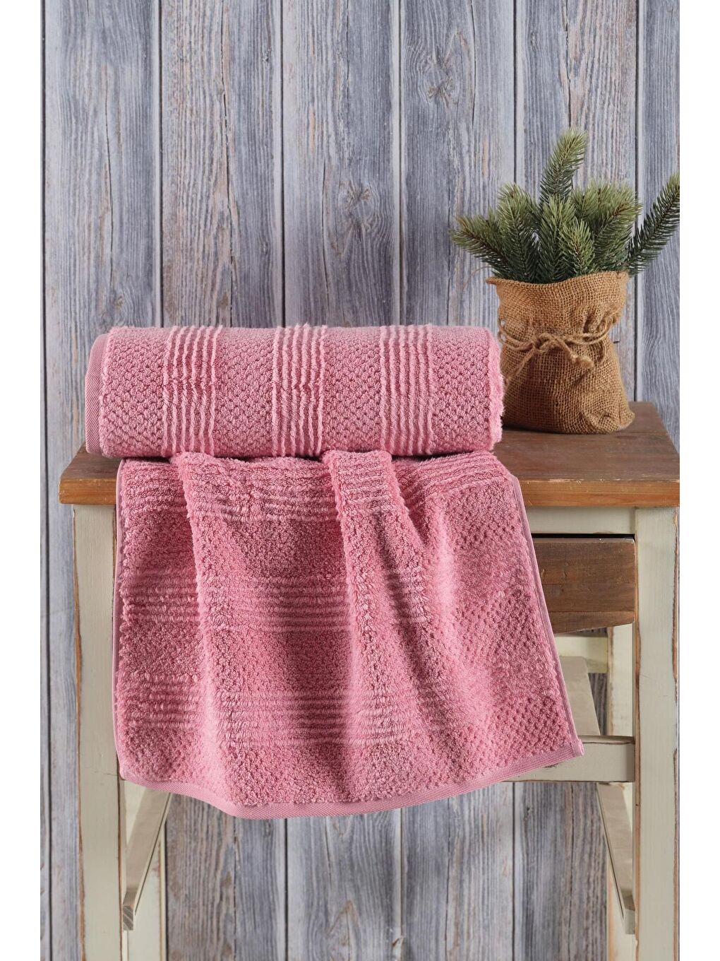 Pembe Lavin Premium Pamuk El Havlusu 50x90 cm