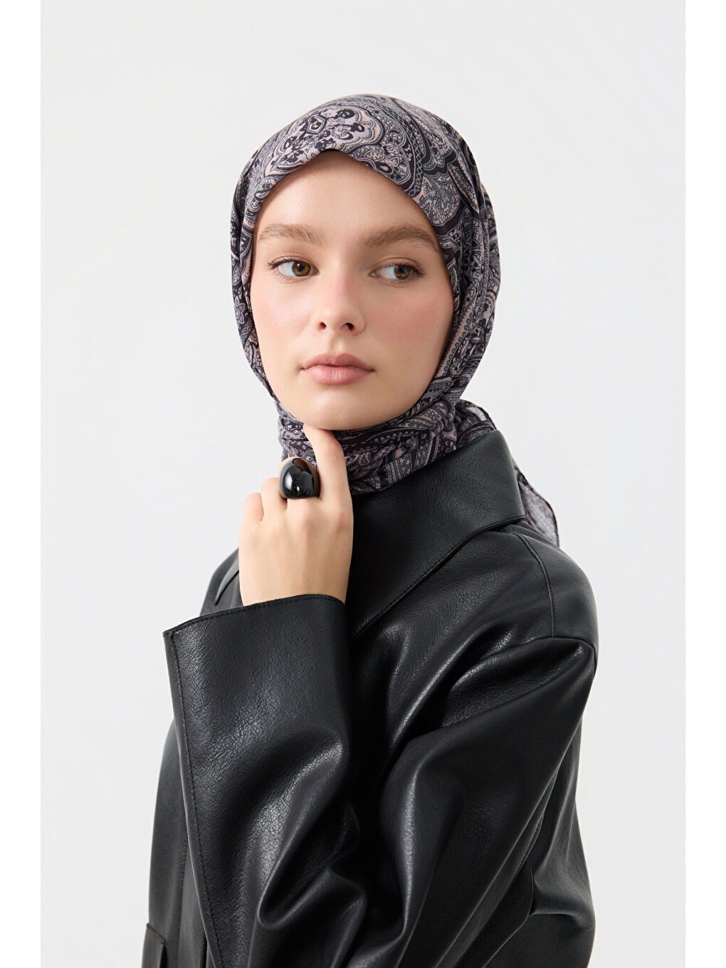 Pembe Pamuk Eşarp Magic Pudra-2