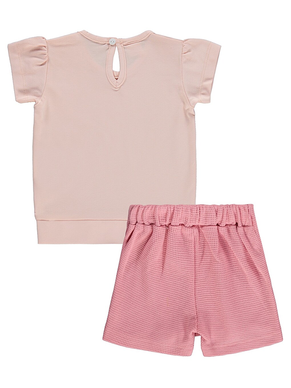 Pembe Baby Kalpler Nakışlı 6-18 Ay Takım - Pudra-2