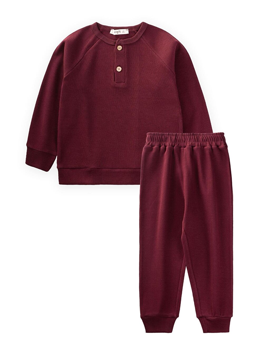 Reglan Kol Patlı Erkek Basic Takım 1-5 Yaş Bordo