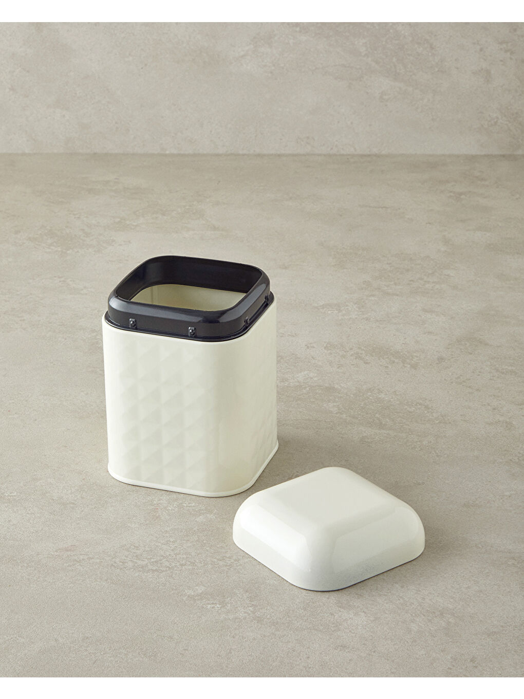 Ekru Rosalina Metal 4'lü Saklama Kabı 1.3 L x 9 L Krem-2