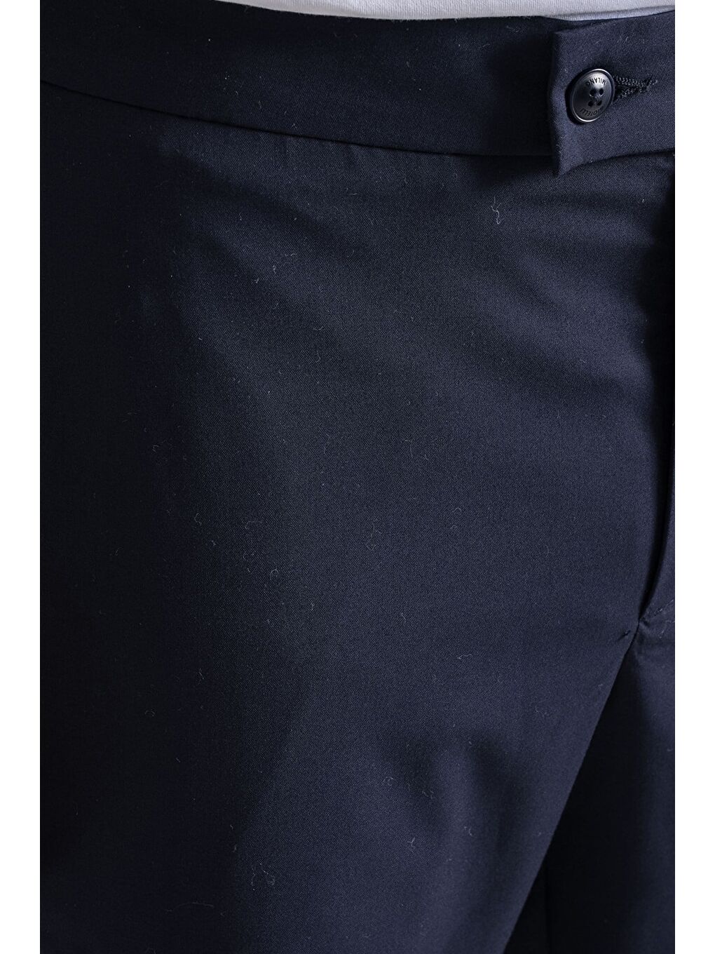 Giotelli Erkek Lacivert Dar Kesim Slim Fit Viskon Dokuma Kargo Cep Normal Bel Pantolon-3