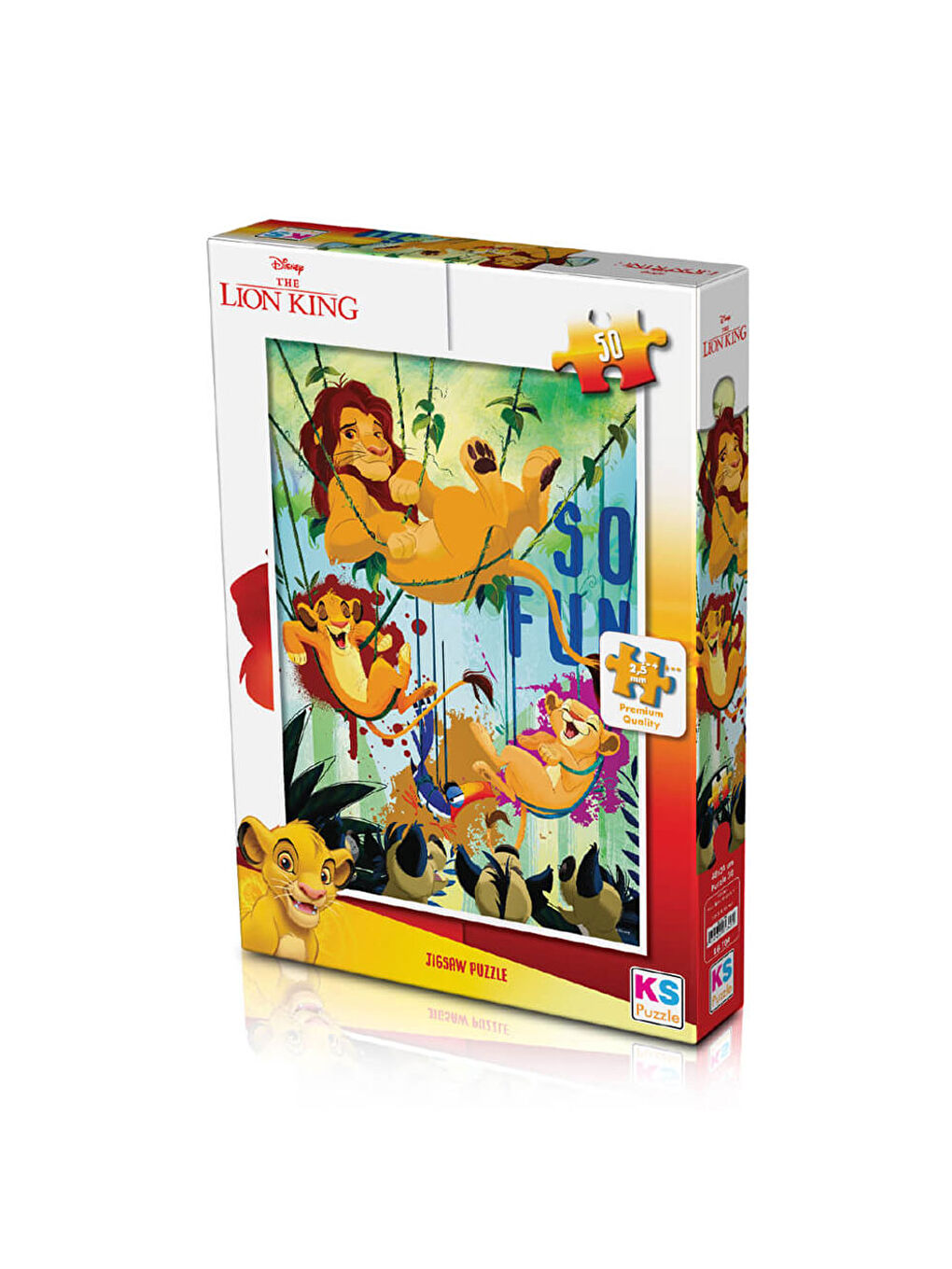 KS GAMES Renksiz Lion King Puzzle 50 Parça LK709