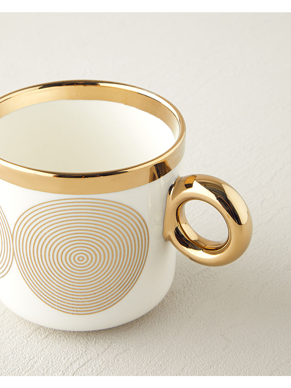 Sarı Gold Swirl New Bone China Kupa 380 ml Gold-2