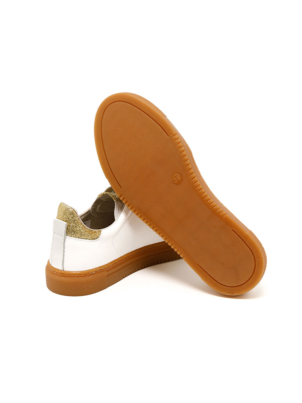 Kadın Sneaker ( Günlük) MAR-25Y-192-3030 Bej Süet-Beyaz Cilt-Gold Sim-5