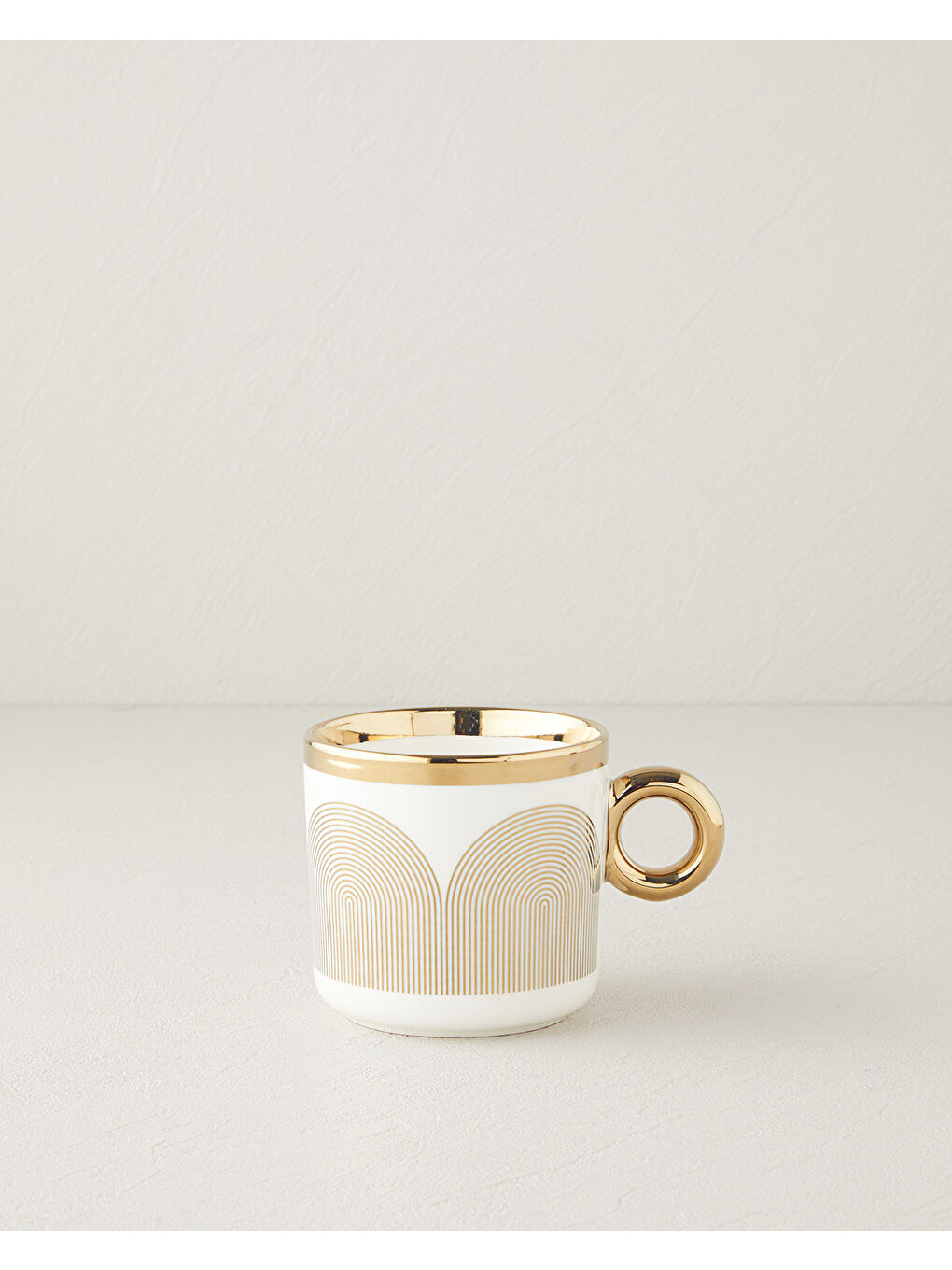 Sarı Gold Helix New Bone China Kupa 380 ml Gold