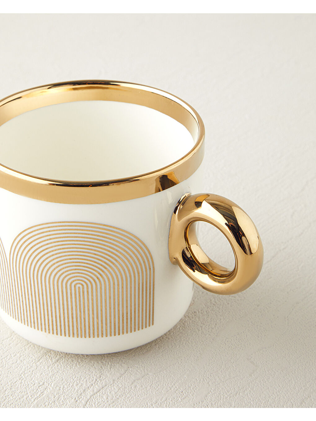 Sarı Gold Helix New Bone China Kupa 380 ml Gold-2