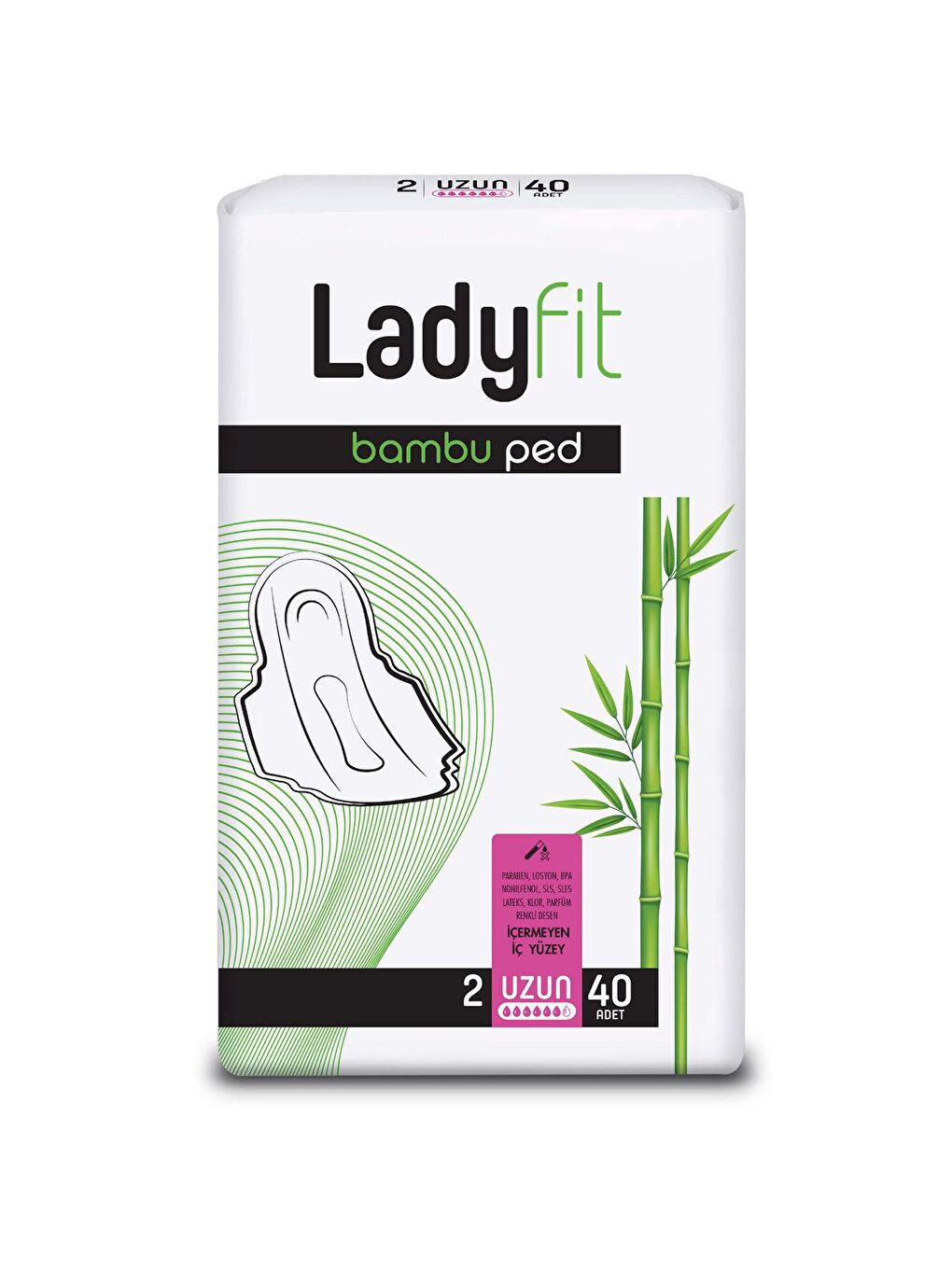 Ladyfit Bambu Ped Mega Uzun 40 Ped