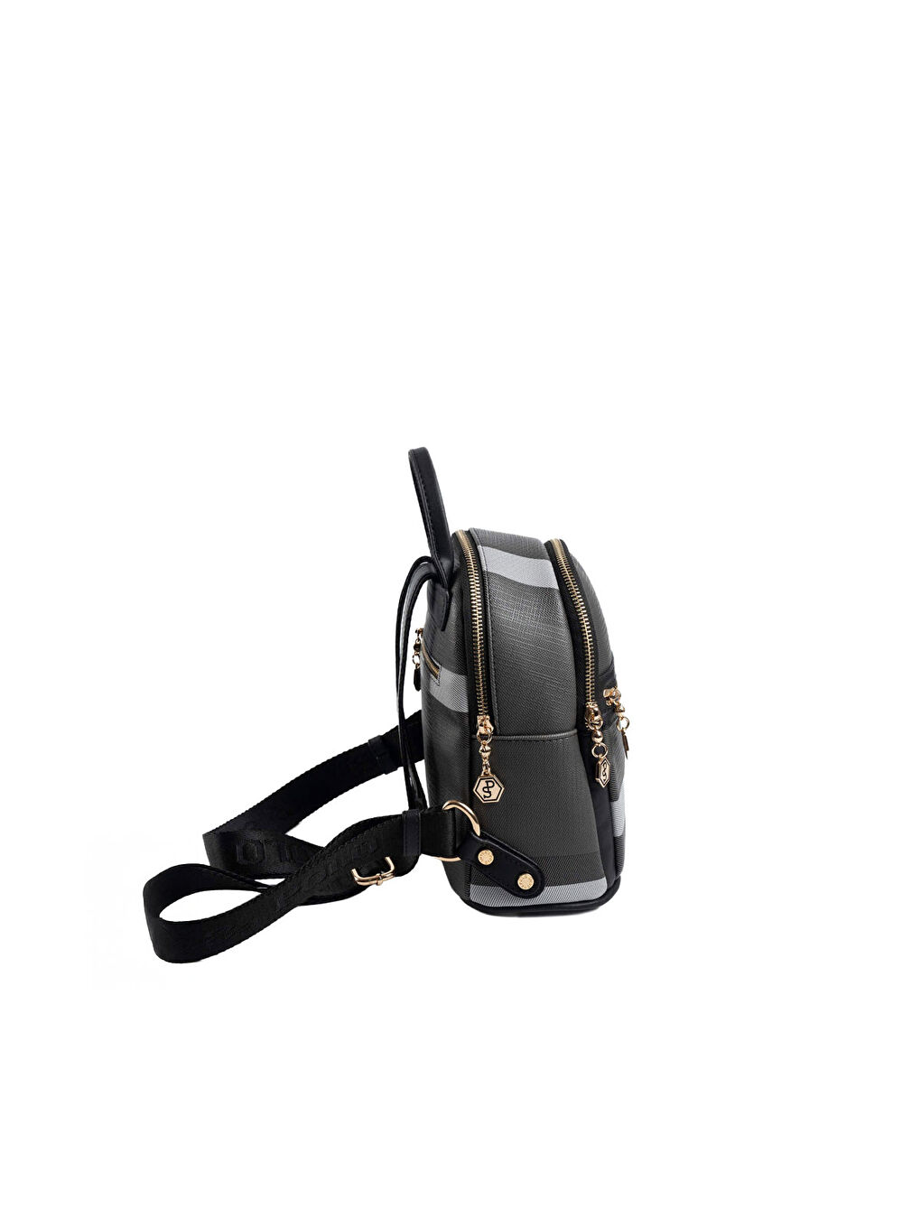 Siyah Kadın 983-47765 SILVER POLO SIRT ÇANTASI MK129 SİYAH-MAT SİYAH-2