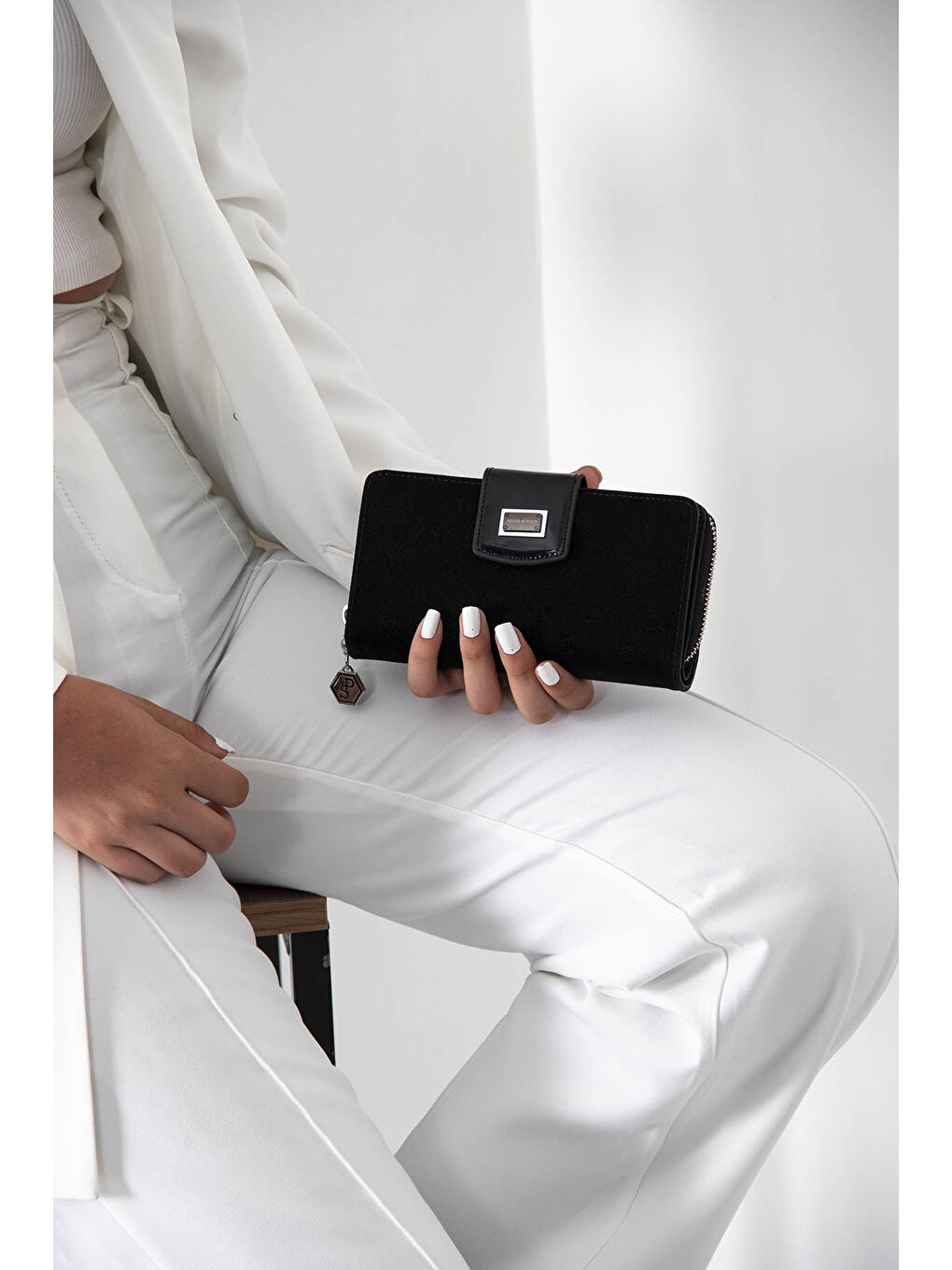 Siyah Kadın Cüzdan & Kartlık 928-40510 BAYAN CÜZDAN M158 SİYAH-RUGAN SİYAH-5