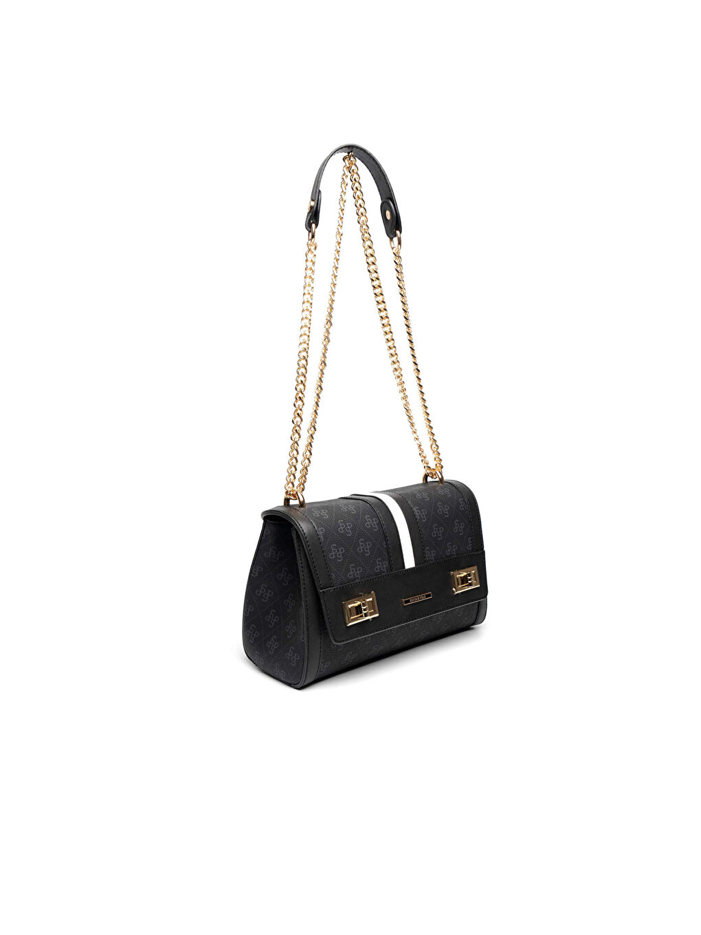 Siyah Kadın Çapraz Çanta 1139-46355 SILVER POLO ÇAPRAZ BAYAN ÇANTASI M178 SİYAH-MAT SİYAH-1