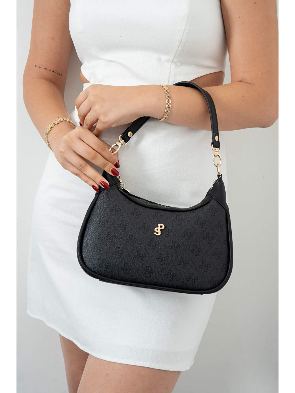 Kadın SP1180-M178 SILVER POLO Omuz Çantası Siyah-1