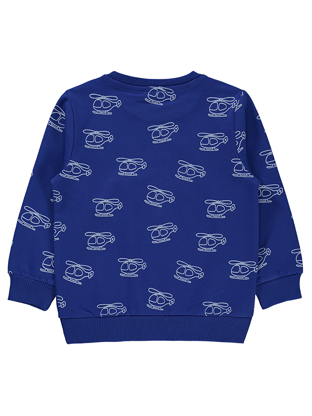 Boys Erkek Çocuk Sweatshirt 2-5 Yaş Saks Mavisi-1