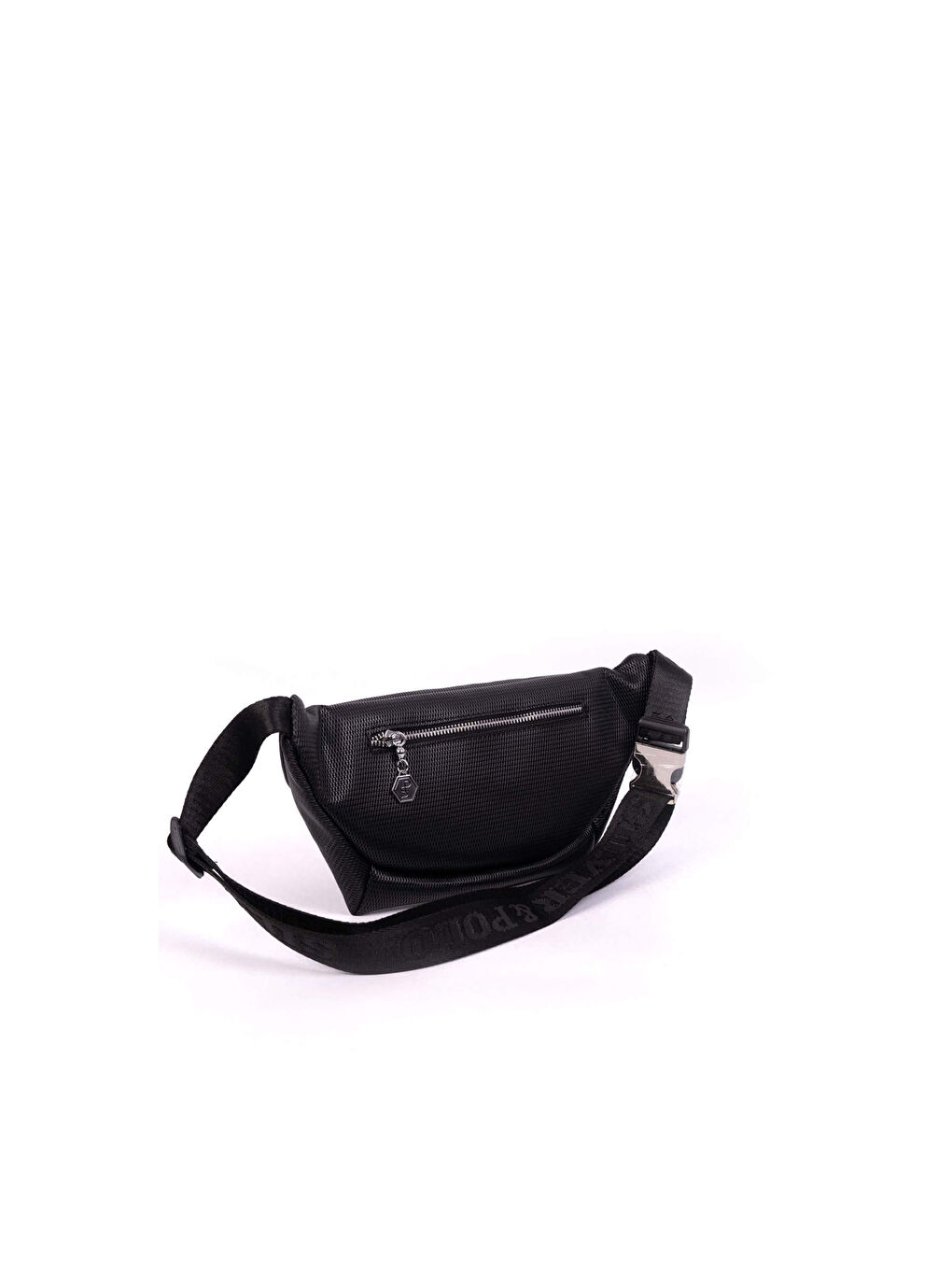 Siyah Kadın 1192-46908 SILVER POLO BEL ÇANTASI M86 SİYAH-MAT SİYAH-2