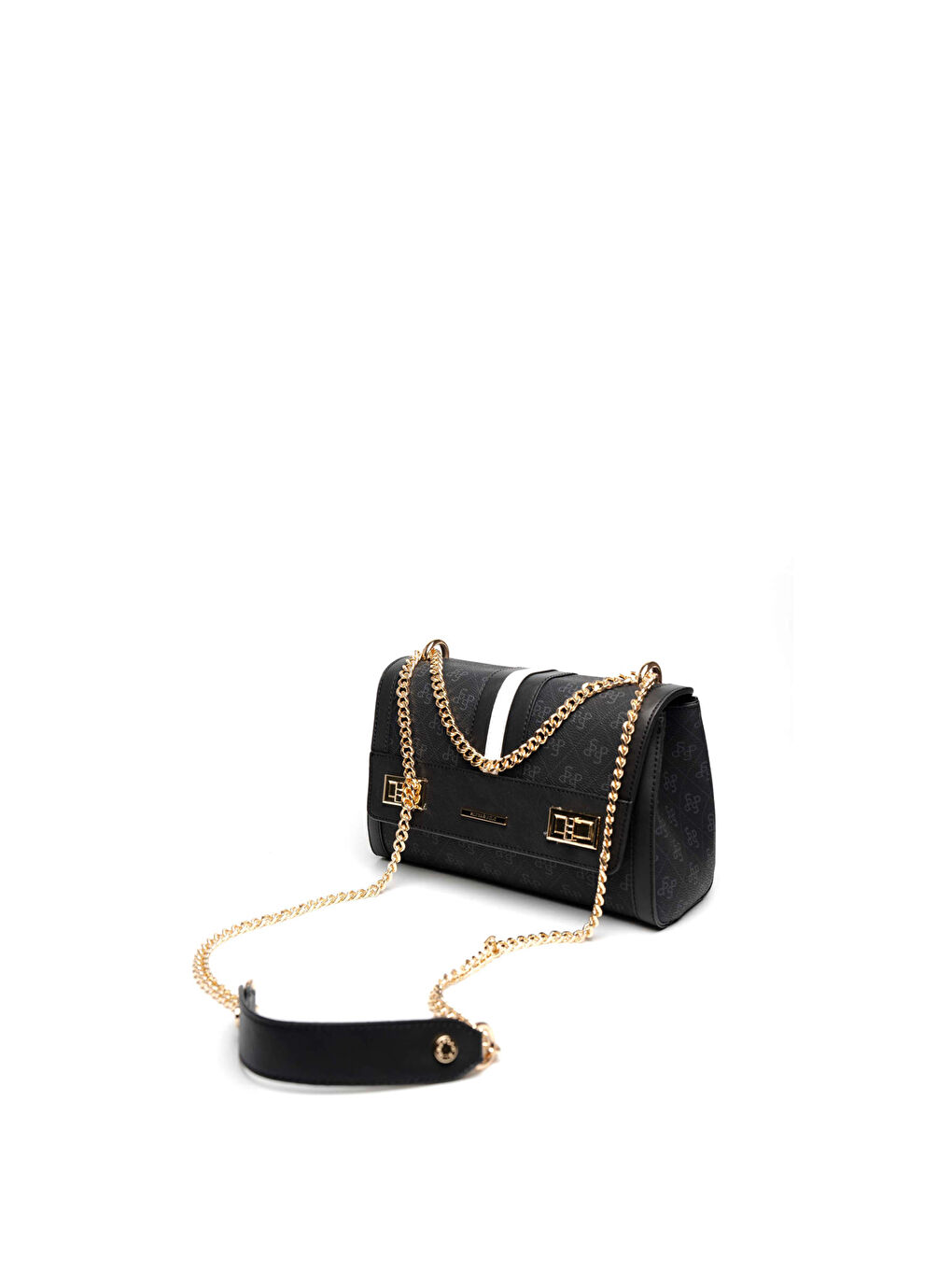 Siyah Kadın Çapraz Çanta 1139-46355 SILVER POLO ÇAPRAZ BAYAN ÇANTASI M178 SİYAH-MAT SİYAH-5