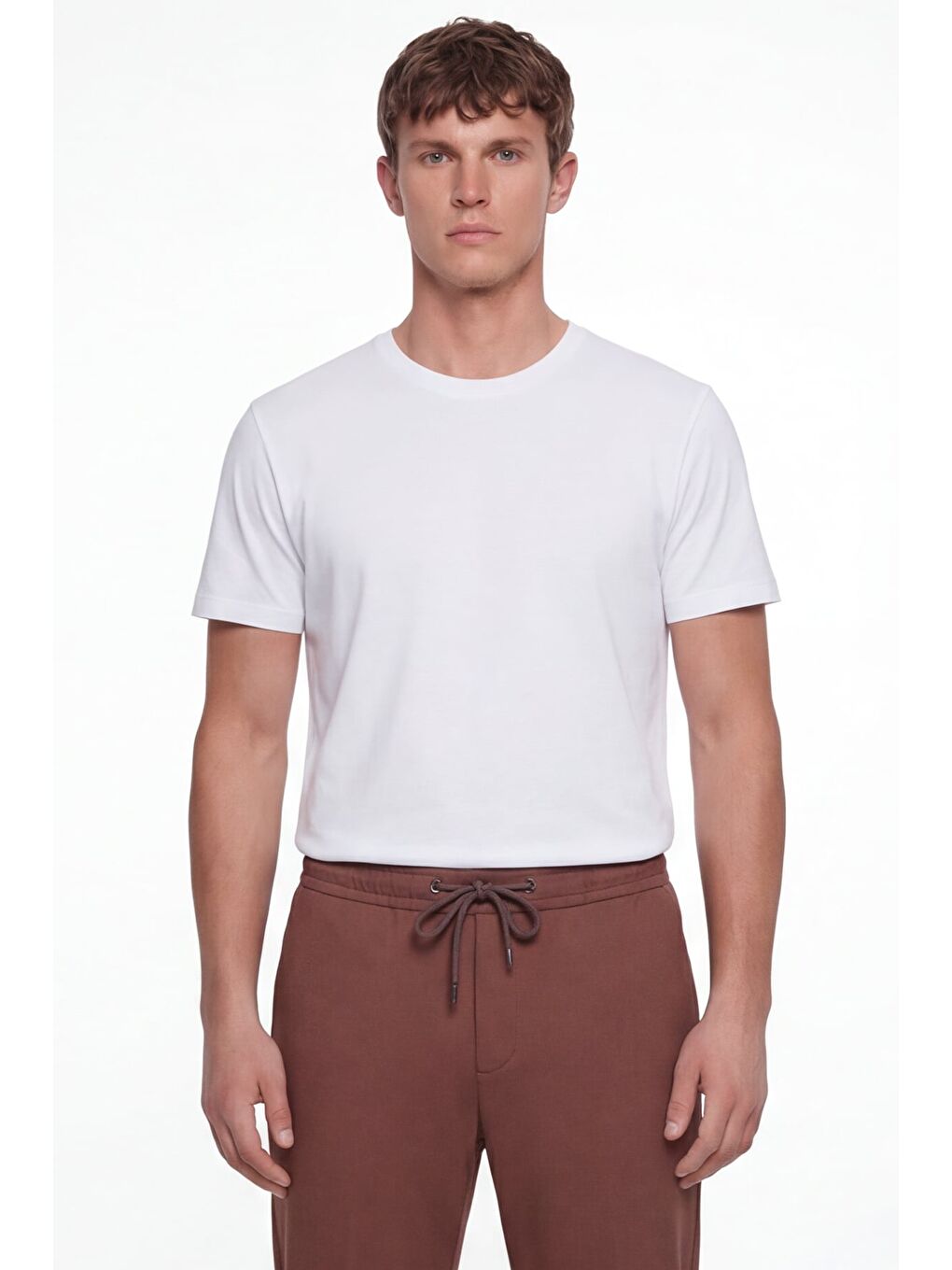 Kahverengi Giotelli Erkek Tarçın Dar Kesim Slim Fit Pamuklu Dokuma 6 Drop Pantolon-2