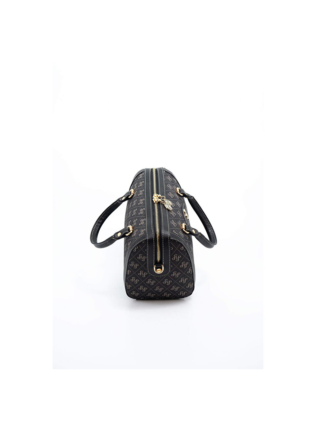 Gri Kadın Omuz Çantası 1091-45896 SILVER POLO BAYAN ÇANTASI M178 FÜME-MAT SİYAH-2