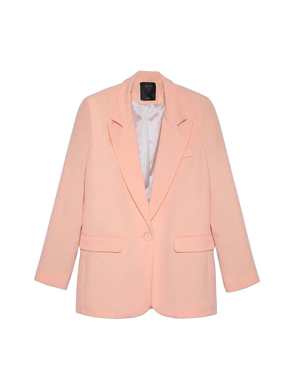 QUZU Pembe Blazer Ceket Somon