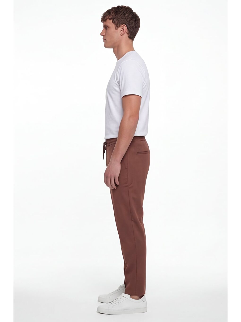 Kahverengi Giotelli Erkek Tarçın Dar Kesim Slim Fit Pamuklu Dokuma 6 Drop Pantolon-3