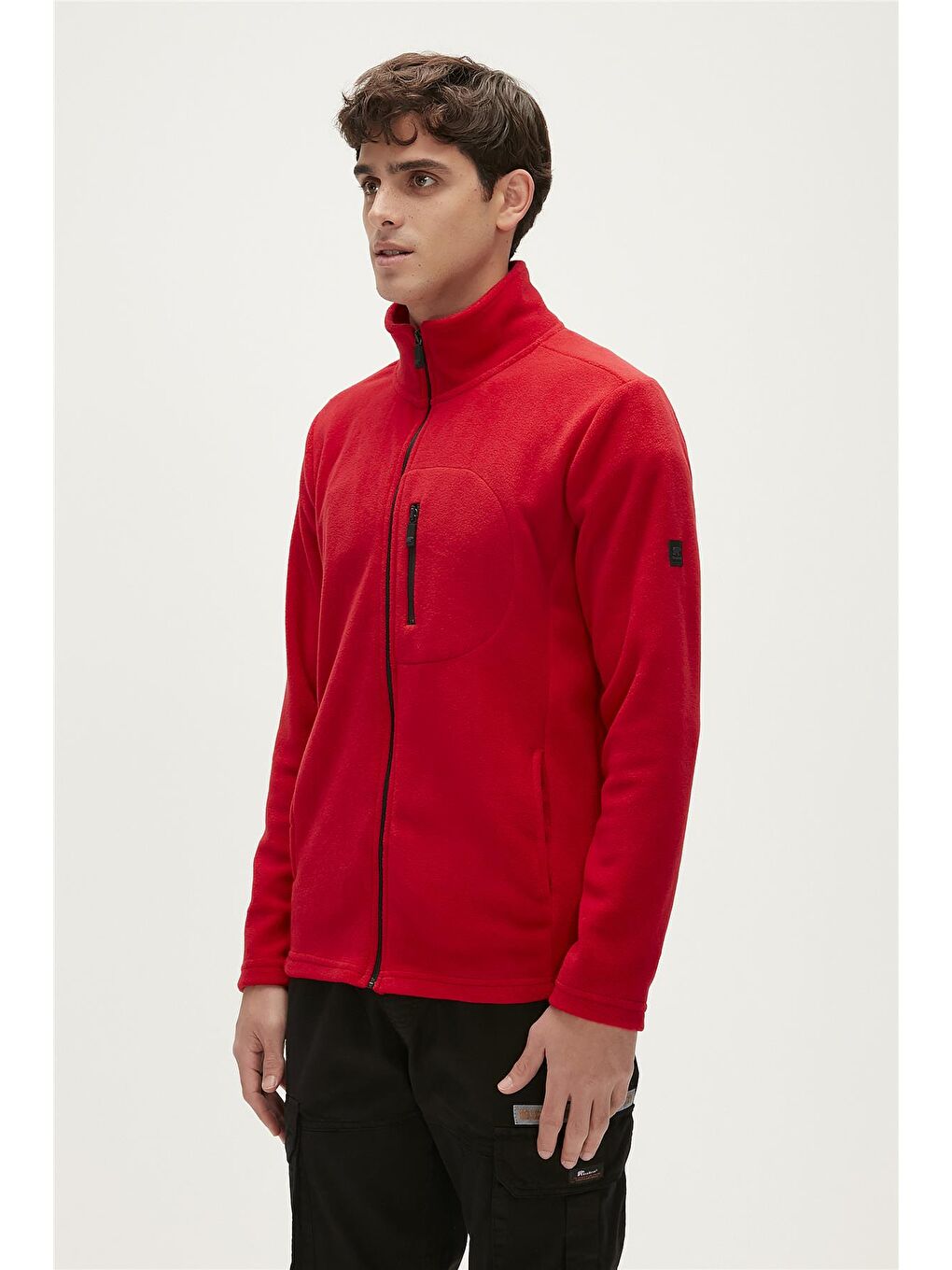 Husky Full-Zip Kırmızı  Erkek Polar Fermuarlı Sweatshirt-2