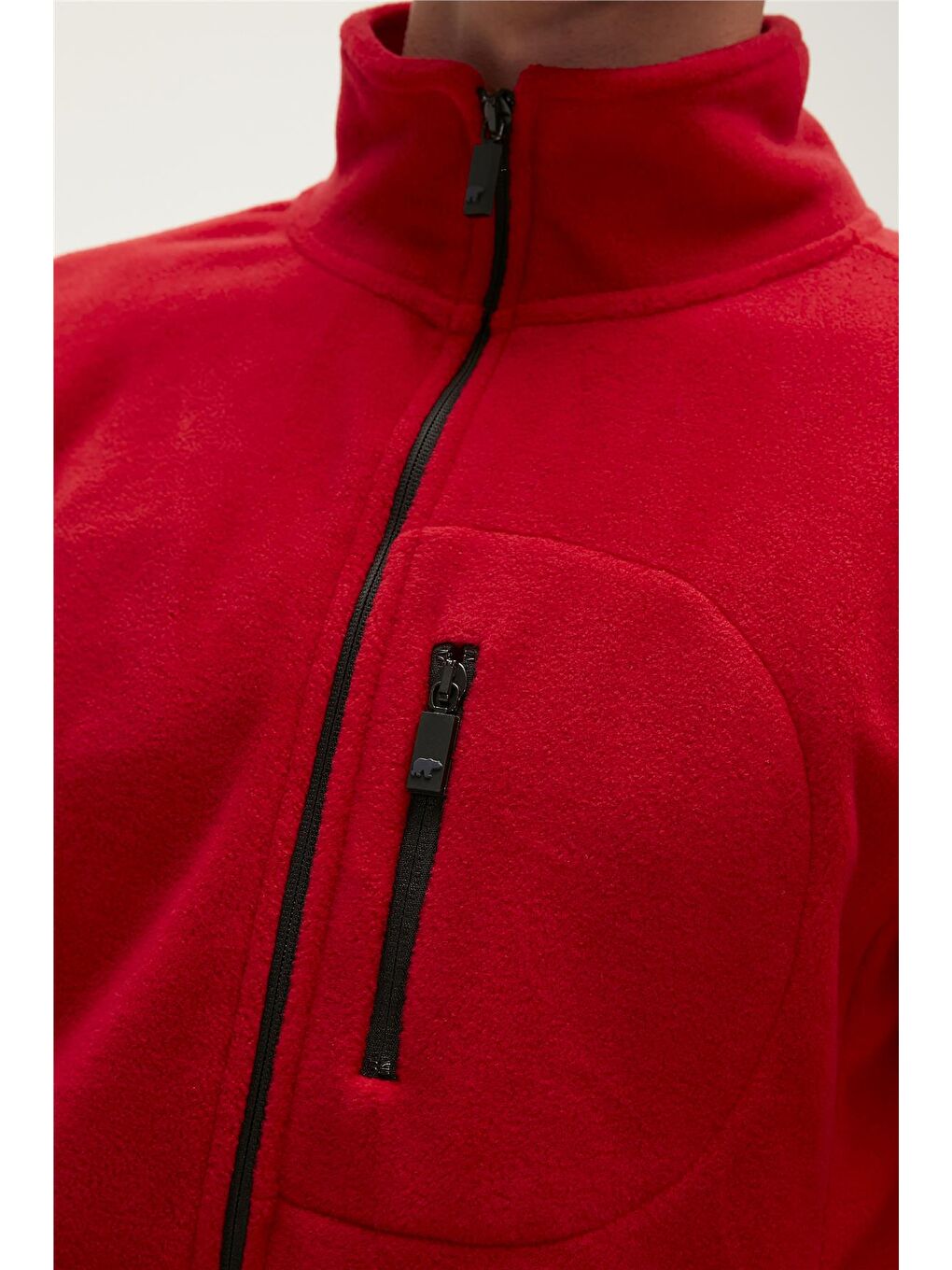 Husky Full-Zip Kırmızı  Erkek Polar Fermuarlı Sweatshirt-5