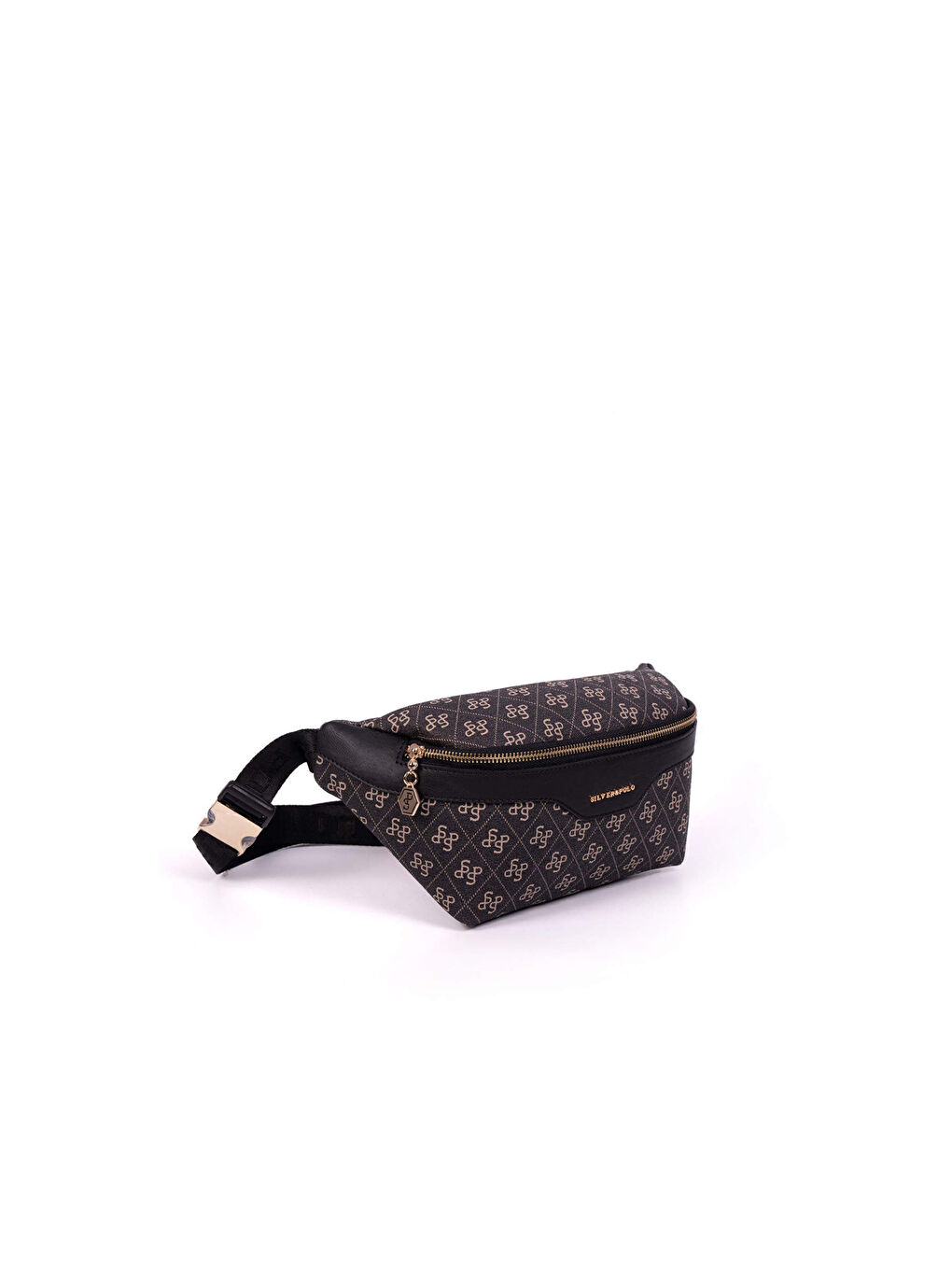 Gri Kadın 1192-46919 SILVER POLO BEL ÇANTASI M178 FÜME-MAT SİYAH-1