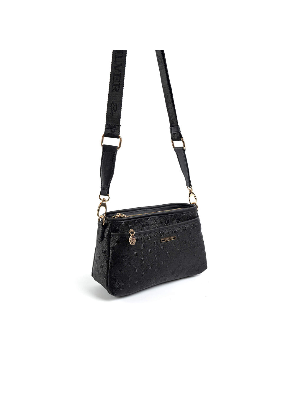 Siyah Kadın Çapraz Çanta 1184-48398 SILVER POLO ÇAPRAZ BAYAN ÇANTASI M86 SİYAH-MAT SİYAH-1