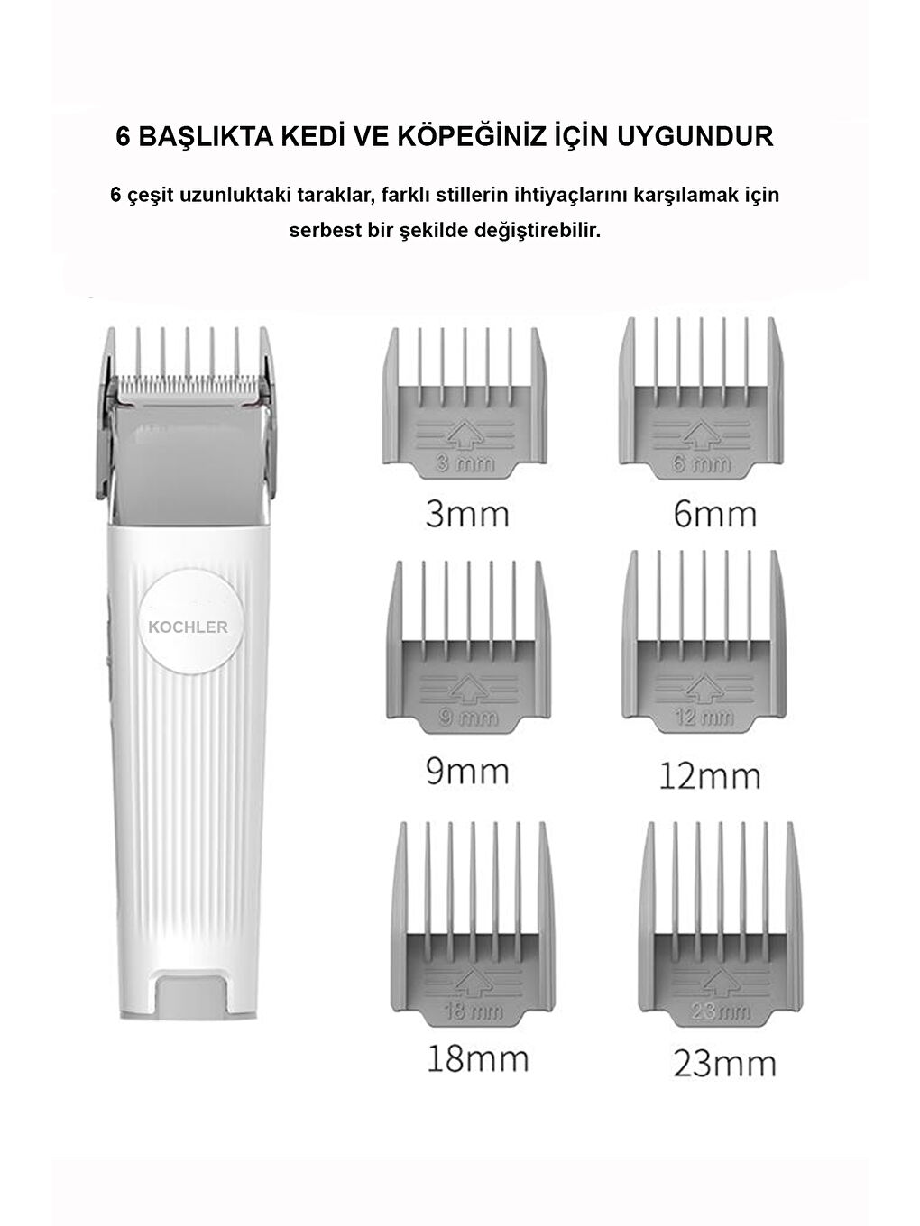 Profesyonel Kedi Köpek Hayvan Tüy Bakım Seti - Elektrikli Vakum-şarjlı Tıraş Ve Tüy Toplama Makinesi-3