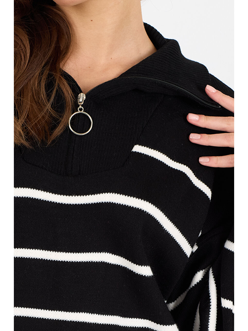 Siyah Kadın Uzun Triko Elbise 3112 (Standart Beden s-m-l-xl Beden Uyumludur)-2