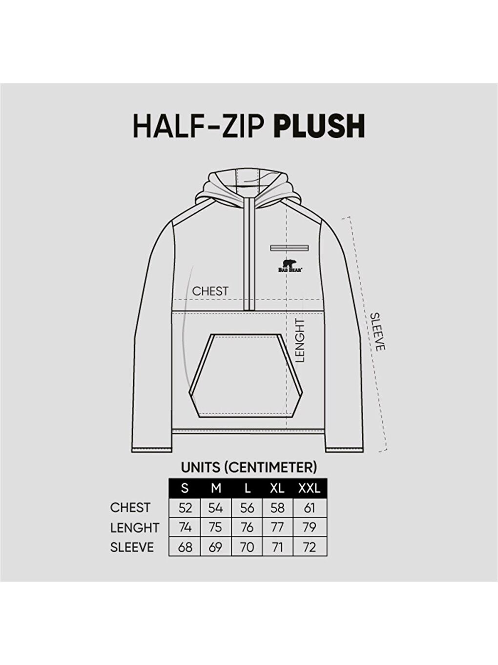 Inuit Plush Fermuarlı Sweatshirt Siyah Pelüş Kanguru Cep Erkek Kapüşonlu Fermuarlı Sweatshirt-2