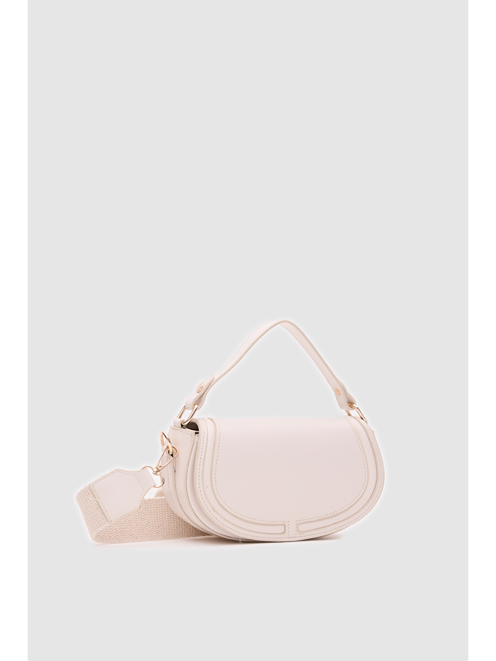 Ekru Blu Çapraz Çanta Krem