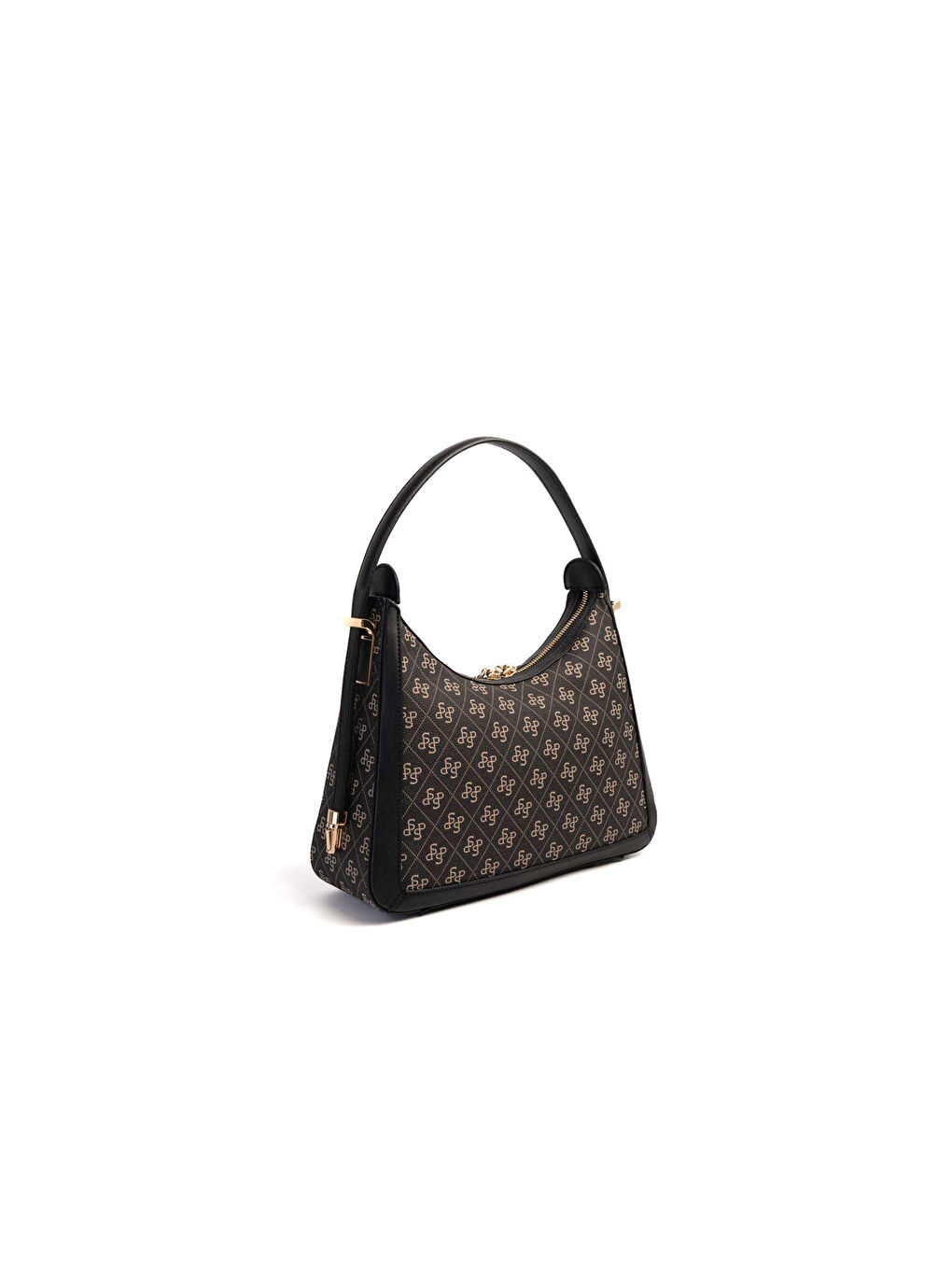 Gri Kadın Omuz Çantası 1187-46772 SILVER POLO BAYAN ÇANTASI M178 FÜME-MAT SİYAH-3