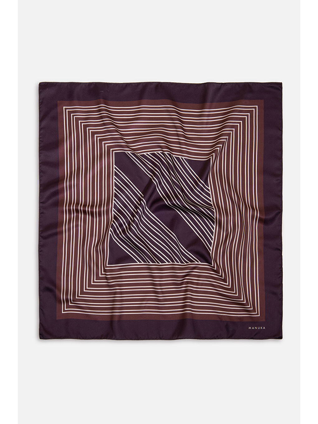 Desenli Saten Boyun Fuları Classıc- Bordo-4