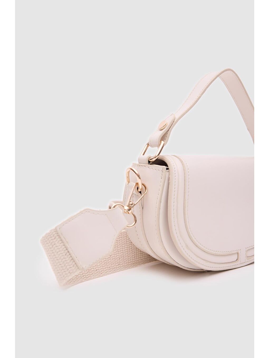 Ekru Blu Çapraz Çanta Krem-2