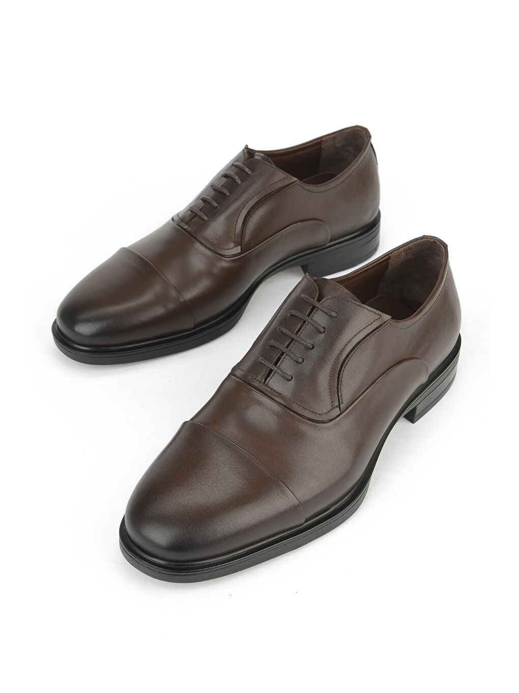 Kahverengi Erkek Hakiki Deri Ayakkabı 153745Z276141 Kahve-4