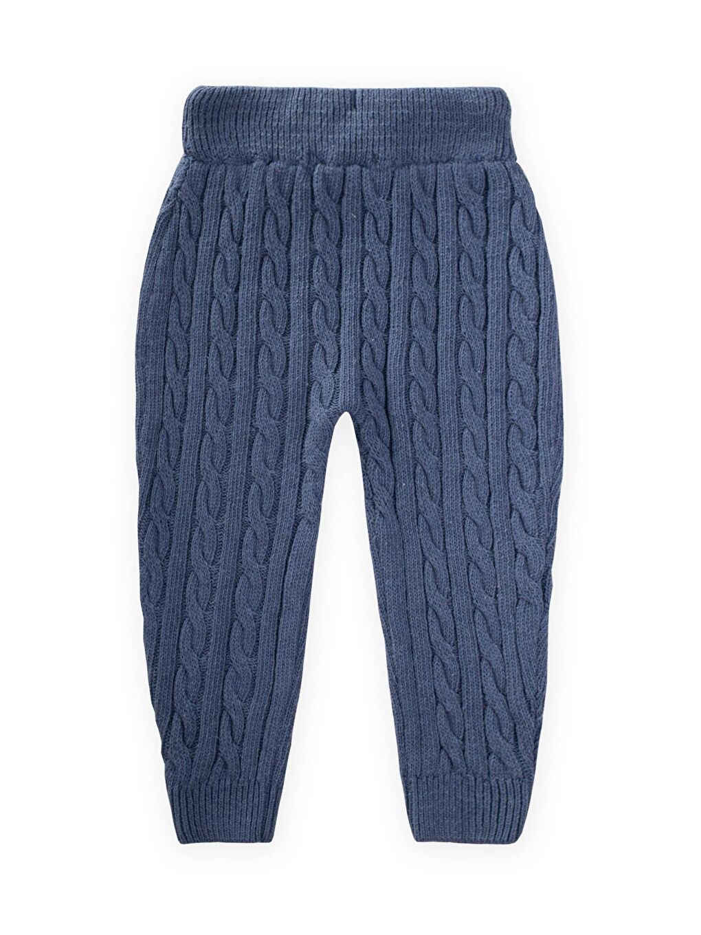 CİGİT Indigo Saç Örgü Triko Pantolon 1-5 Yaş İndigo Mavi - 1