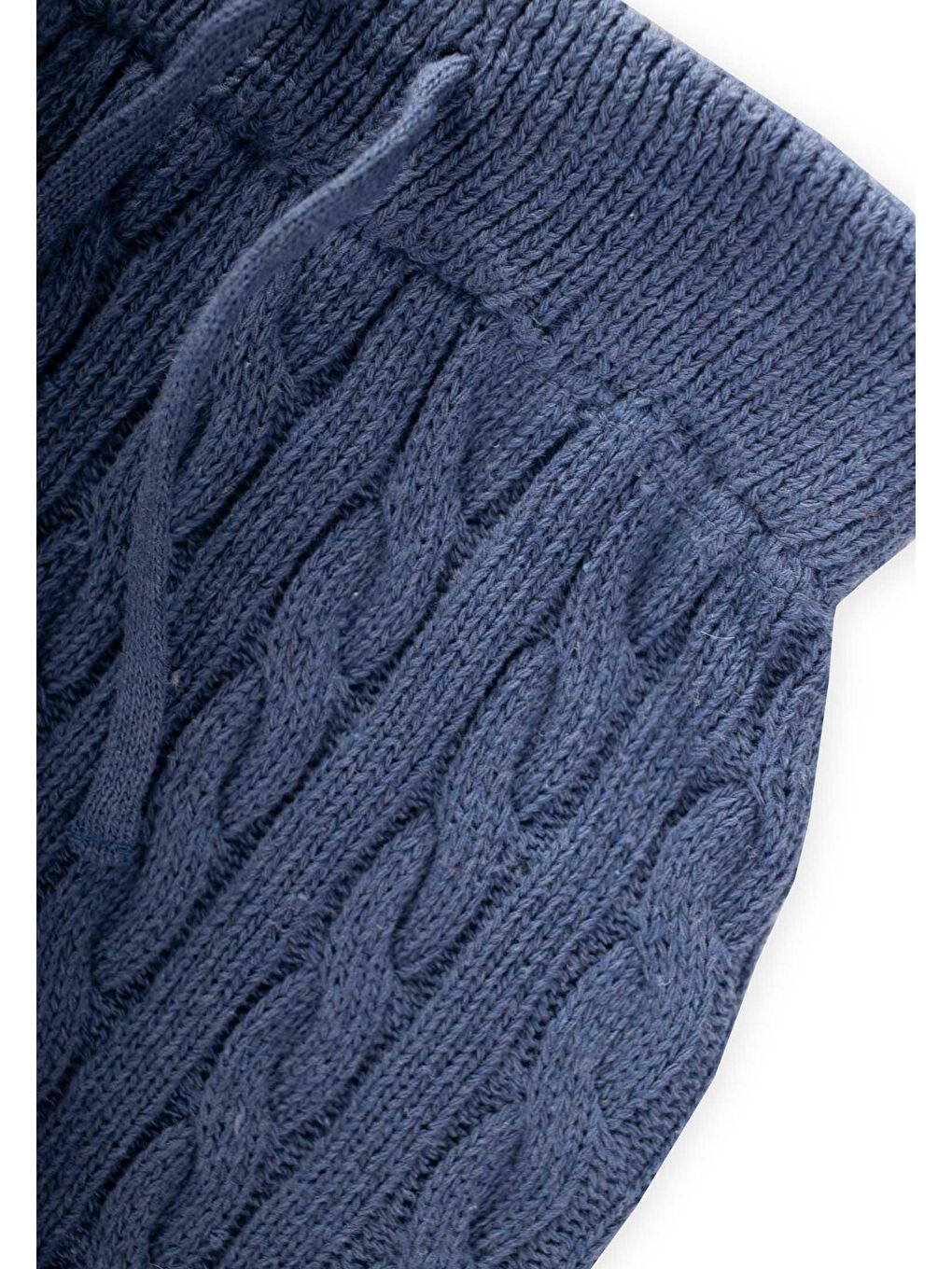 CİGİT Indigo Saç Örgü Triko Pantolon 1-5 Yaş İndigo Mavi - 2