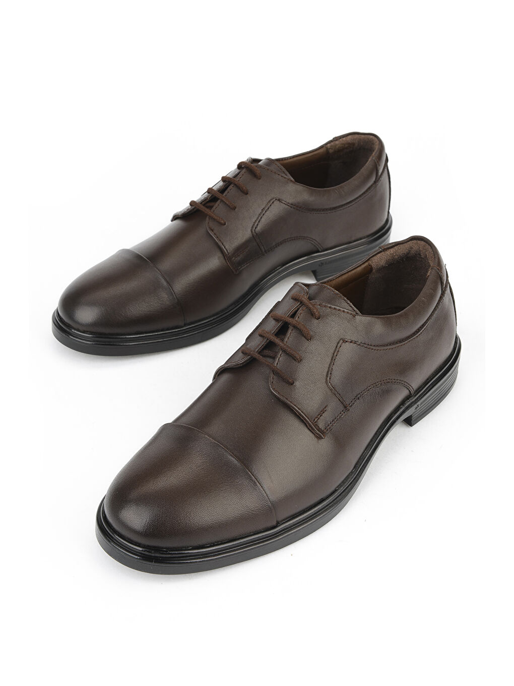 Kahverengi Erkek Hakiki Deri Ayakkabı 1531007Z9256 Kahve-4